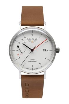 Bauhaus Herrenuhr Automatik mit Gangreserveanzeige und Lederarmband